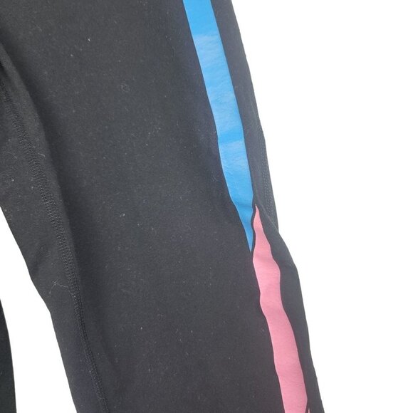 Aritzia TNA Black Tights Leggings Bright Stripes Crop Leg Small - Picture 3 of 10